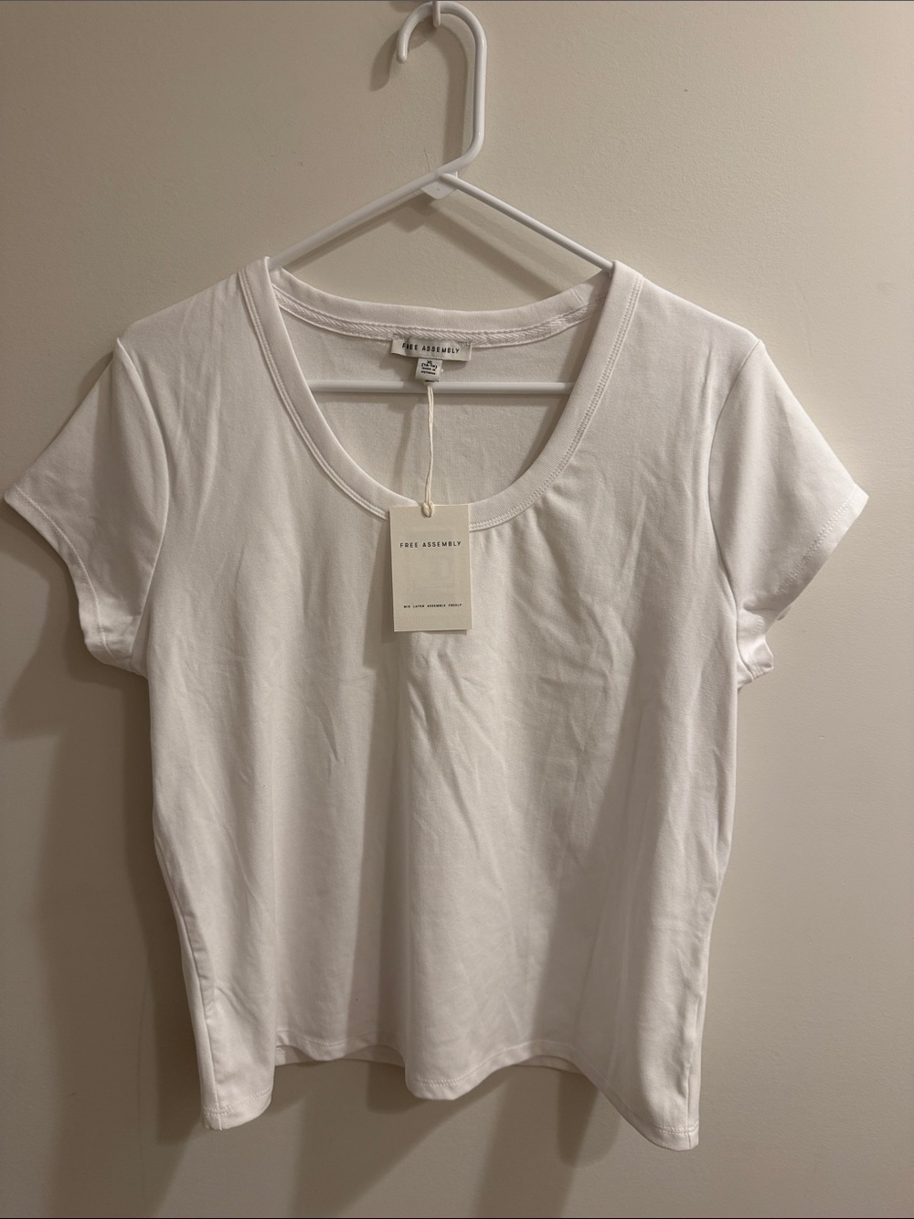 Forte_Forte Classic Scoop Neck Short Sleeve Tee in White